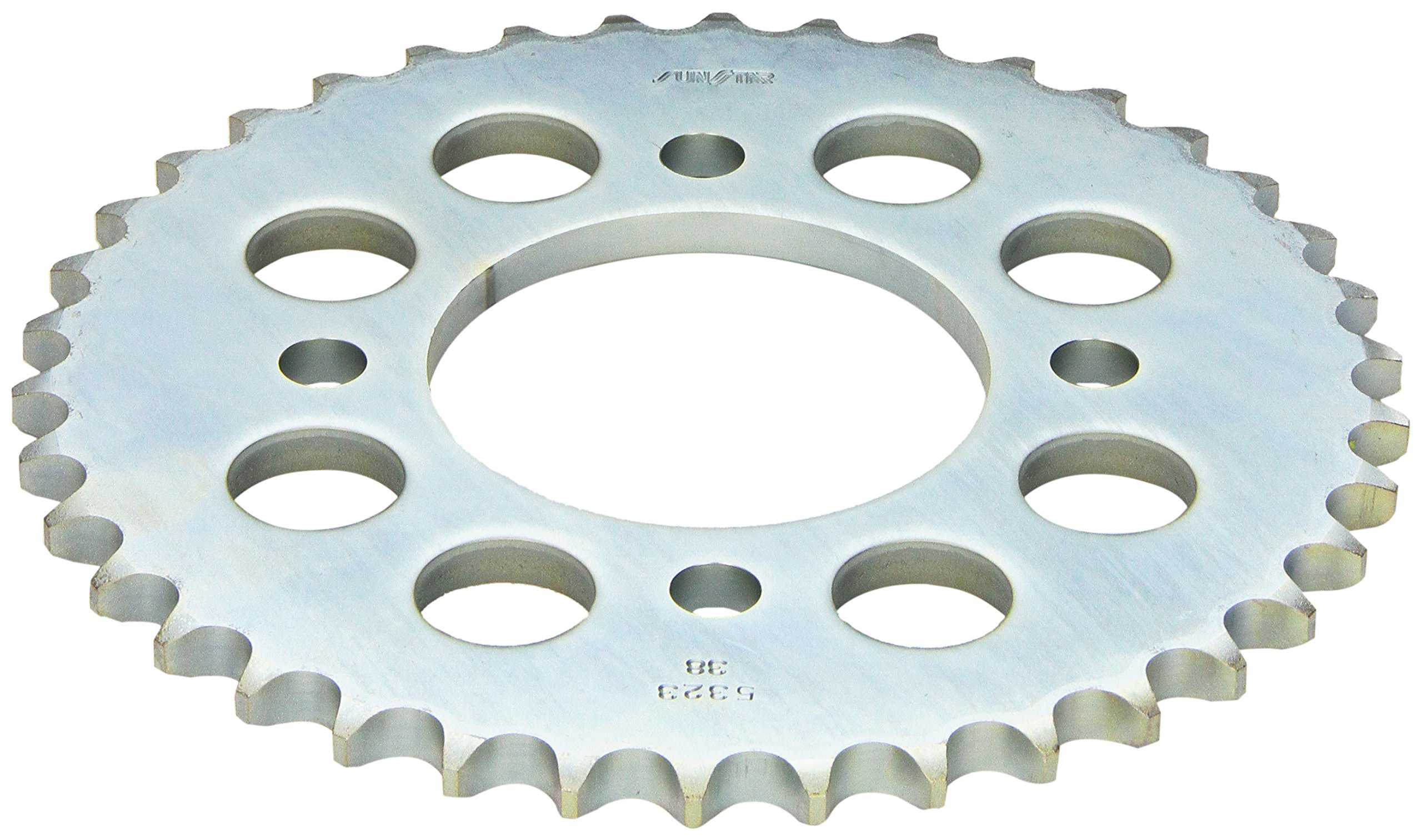 Sunstar 2-532338 38-Teeth 530 Chain Size Rear Steel Sprocket - Durable Motorcycle Replacement Part for Smooth Riding & Off-Road Adventures