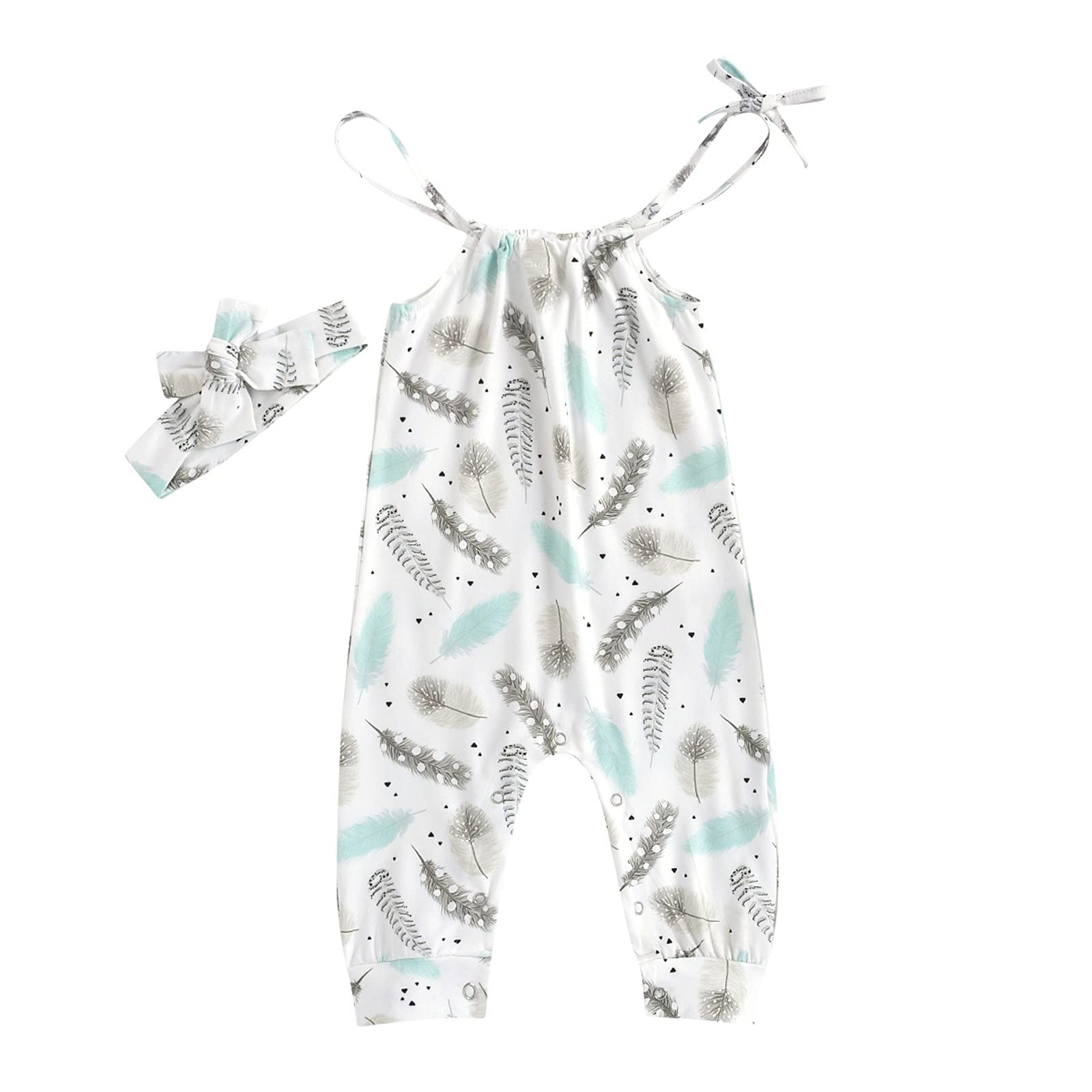 Egbsmy Baby Long Sleeve Jumpsuit for Girls & Boys - Soft Cotton One-Piece Romper with Floral Print - Perfect for Playtime, Family Outings & Photo Shoots