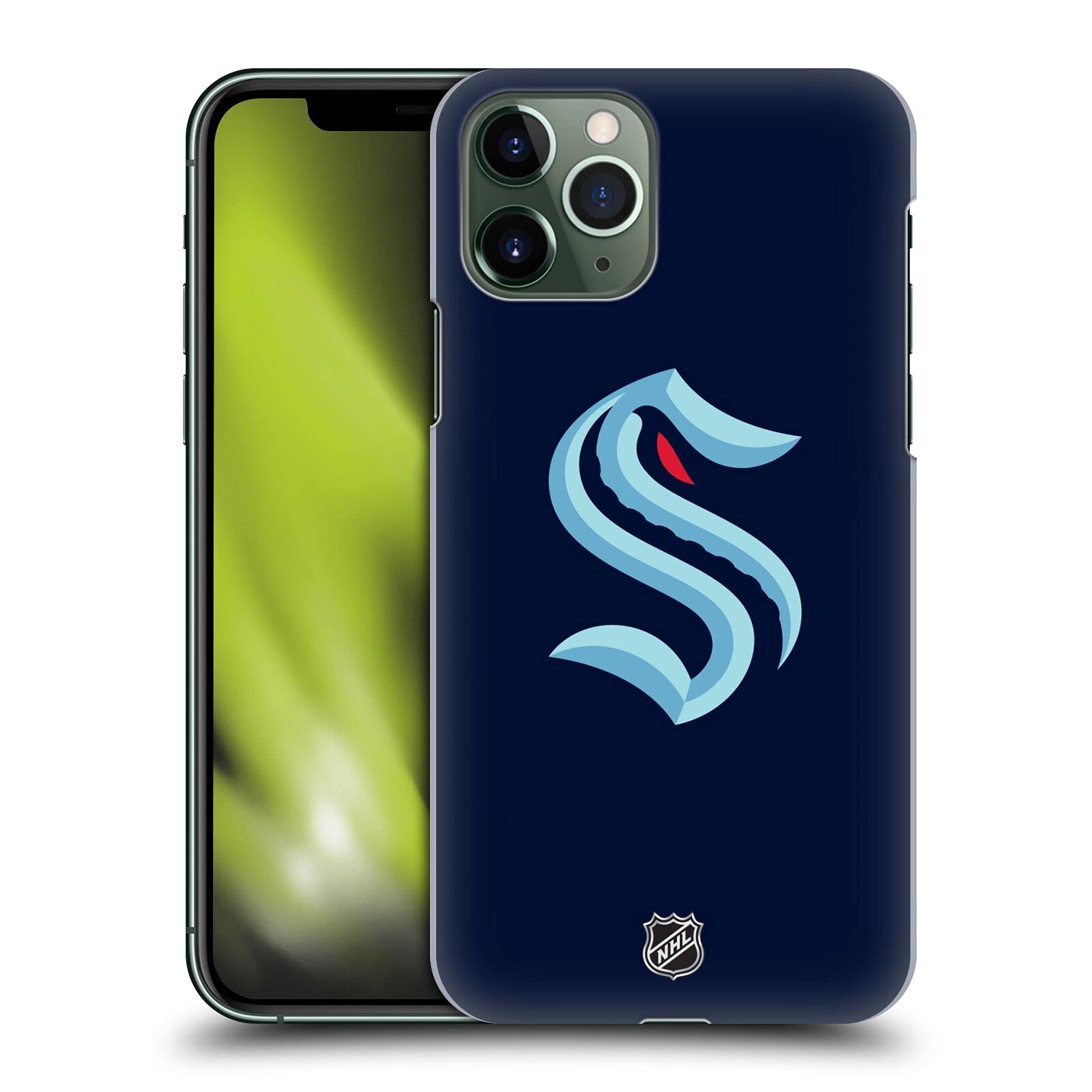 Officially Licensed NHL Seattle Kraken Hard Back Phone Case Compatible with Apple iPhone 11 Pro - Durable Protective Cover for Hockey Fans, Perfect for Games, Travel & Everyday Use