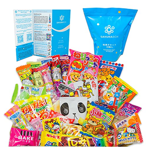 Japanese Snacks & Candy 30-Piece Dagashi Assortment Bag - Perfect for Parties, Gifts & Anime Lovers