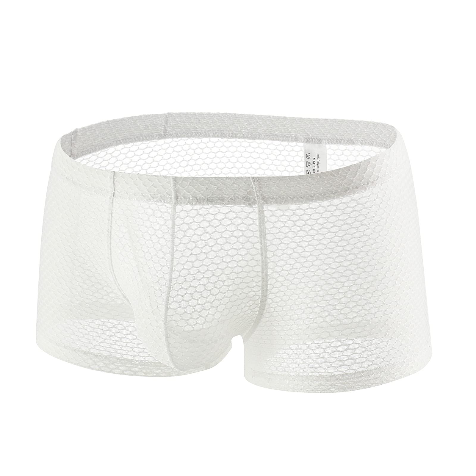 4-Pack Breathable Mesh Boxer Briefs for Men - Comfortable Sexy Underwear with Stretch Fit - Perfect for Daily Wear, Gym & Intimate Moments