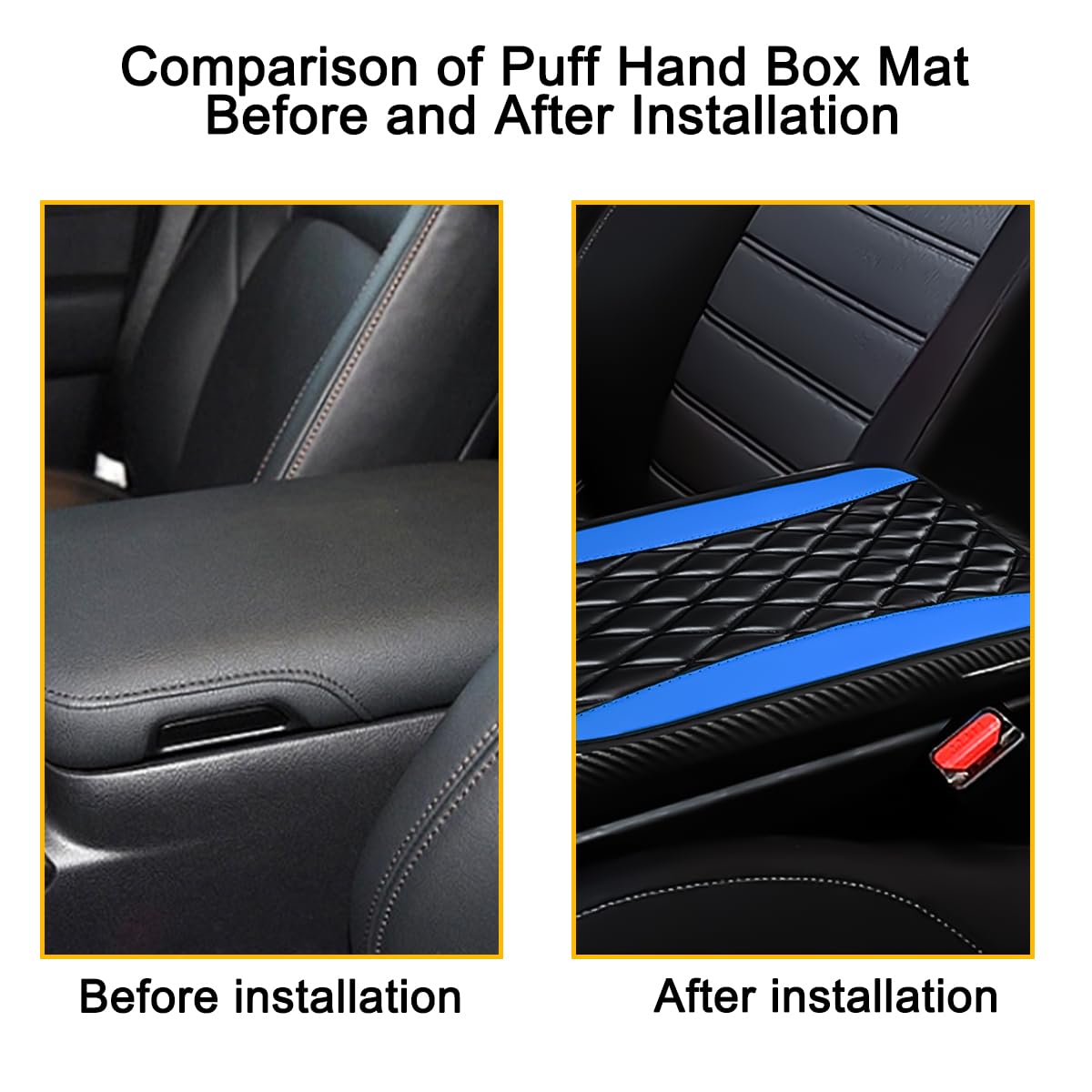 7PCS Car Accessories Set - Carbon Fiber Leather Steering Wheel Cover, Shift Knob Cover, Armrest Cushion & Bling Coaster - Universal Auto Interior Protector Kit (Blue) | Perfect for Sedans, SUVs & Trucks | Enhances Comfort & Style While Driving