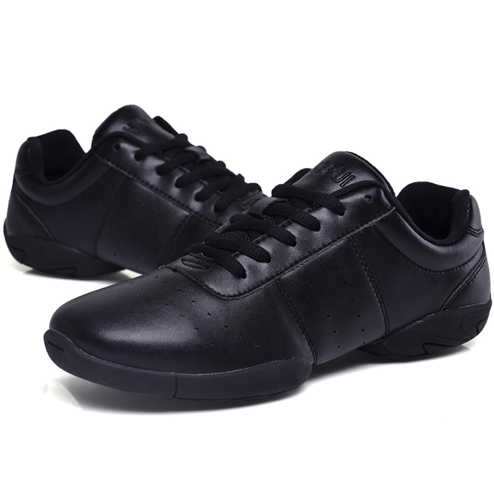 WUIWUIYU Boys Girls Women's Lace-Up Aerobics Gymnastics Shoes - Cheerleading Dance Sneakers for School & Sports Training - Lightweight & Comfortable for Running, Jumping & Gym Activities