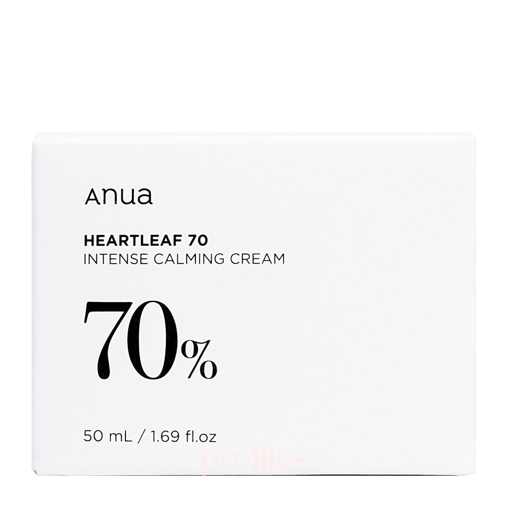 ANUA Heartleaf 70% Intense Calming Cream 50ml - Soothing Face Moisturizer for Sensitive Skin, Redness Relief & Hydration - Perfect for Daily Skincare Routine & Post-Treatment Care
