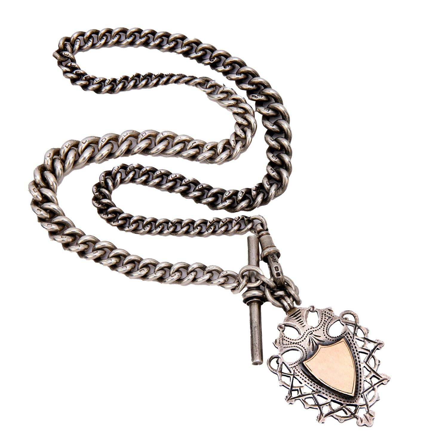 Victorian Style 9K Gold & Sterling Silver Medallion Pendant Necklace for Women - Elegant Vintage Jewelry Gift for Anniversary, Birthday & Special Occasions