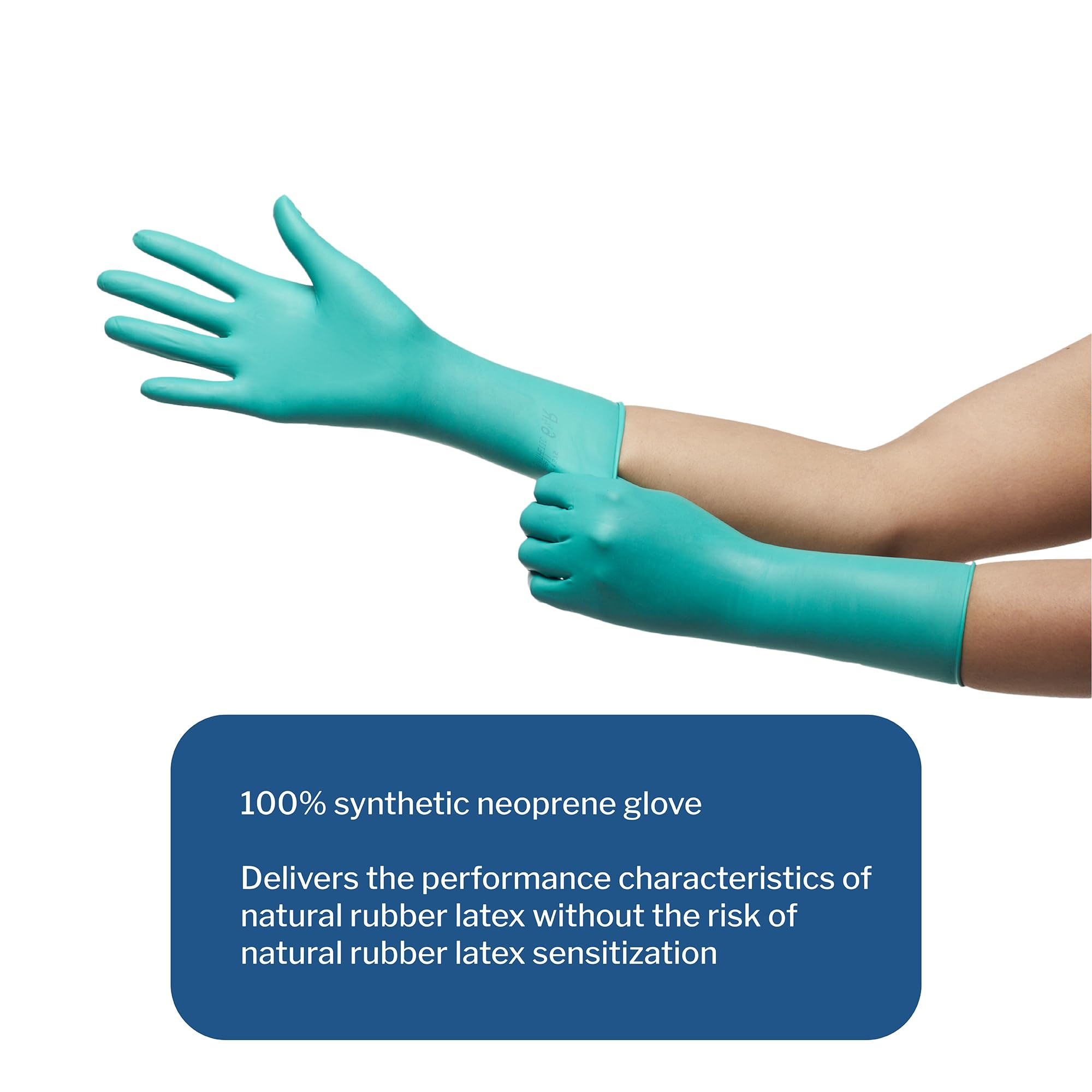 McKesson Perry Synthetic Surgical Gloves [50 Pairs] - Sterile Neoprene Disposable Powder-Free Medical Exam Gloves | Chemo Tested, Size 7.0, Green | Ideal for Healthcare Professionals, Laboratory Work & Medical Procedures