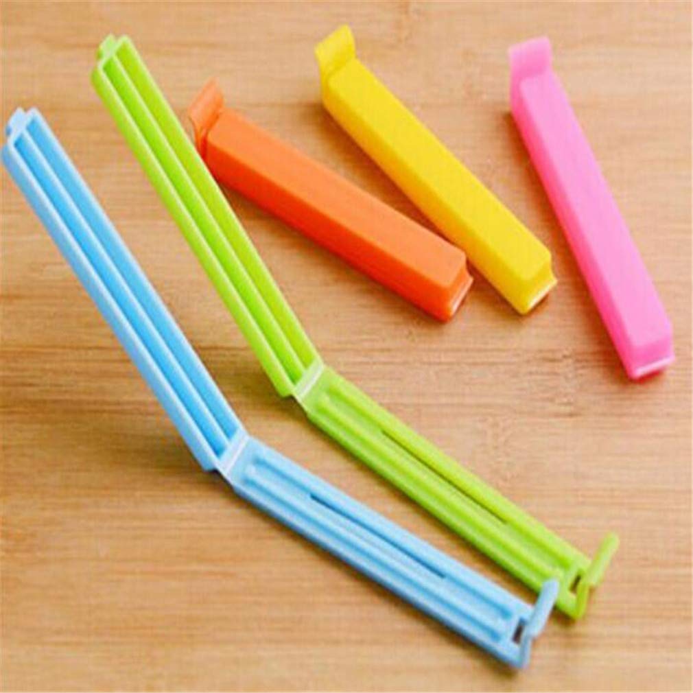 6-Pack Reusable Food Storage Bag Clips - Airtight Snap Closure Chip Bag Sealer for Kitchen, Snacks, Bread, Cereal & More - Keep Food Fresh & Organized