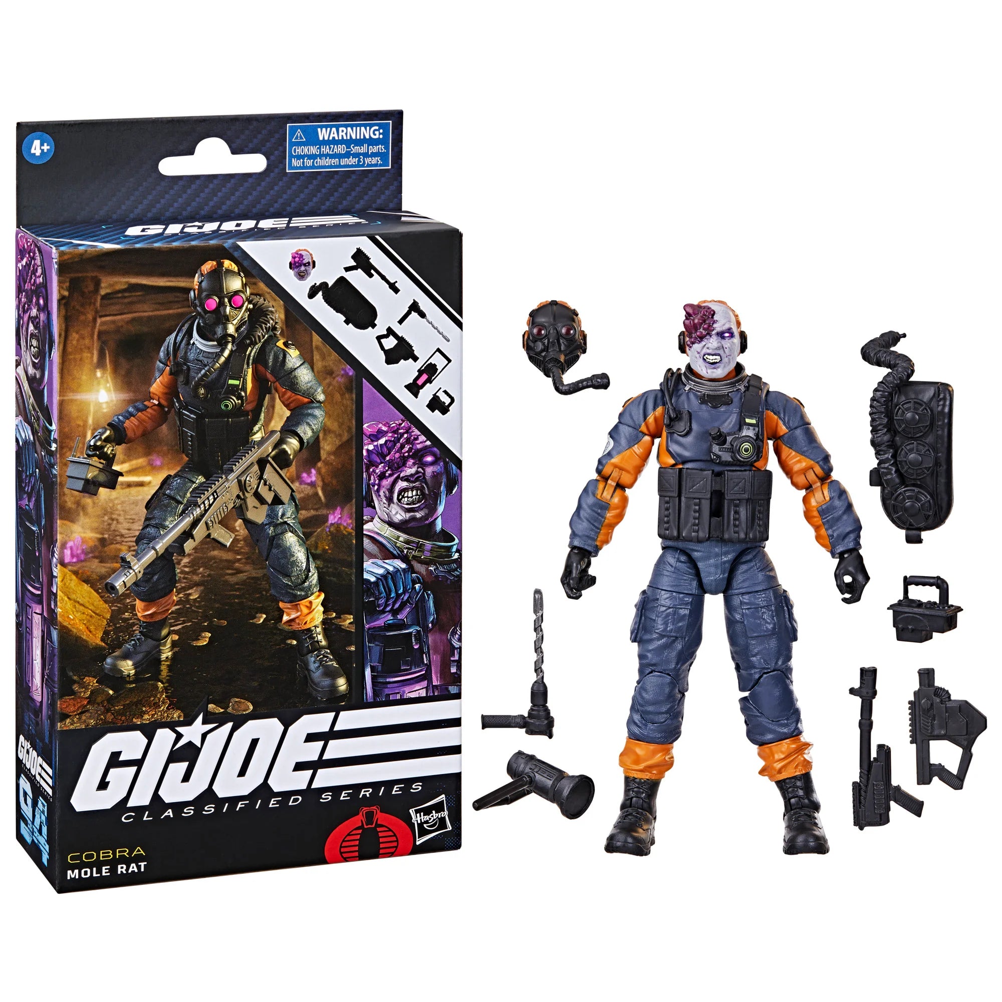 G.I. Joe Classified Series Mole Rat Action Figure - 6-Inch Collectible Toy with Accessories for Display & Play - Perfect for Fans, Collectors & Kids Battles