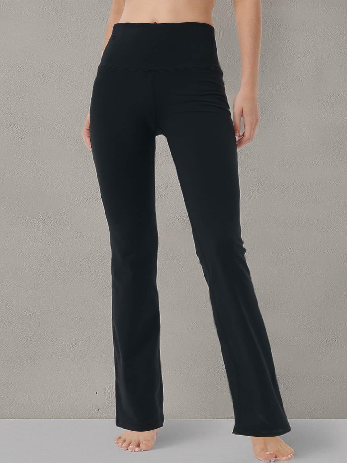 Bootcut Yoga Pants for Women - High Waist Tummy Control Workout Pants with Hidden Pockets | Dress Bootleg Work Pants for Office, Gym & Casual Wear