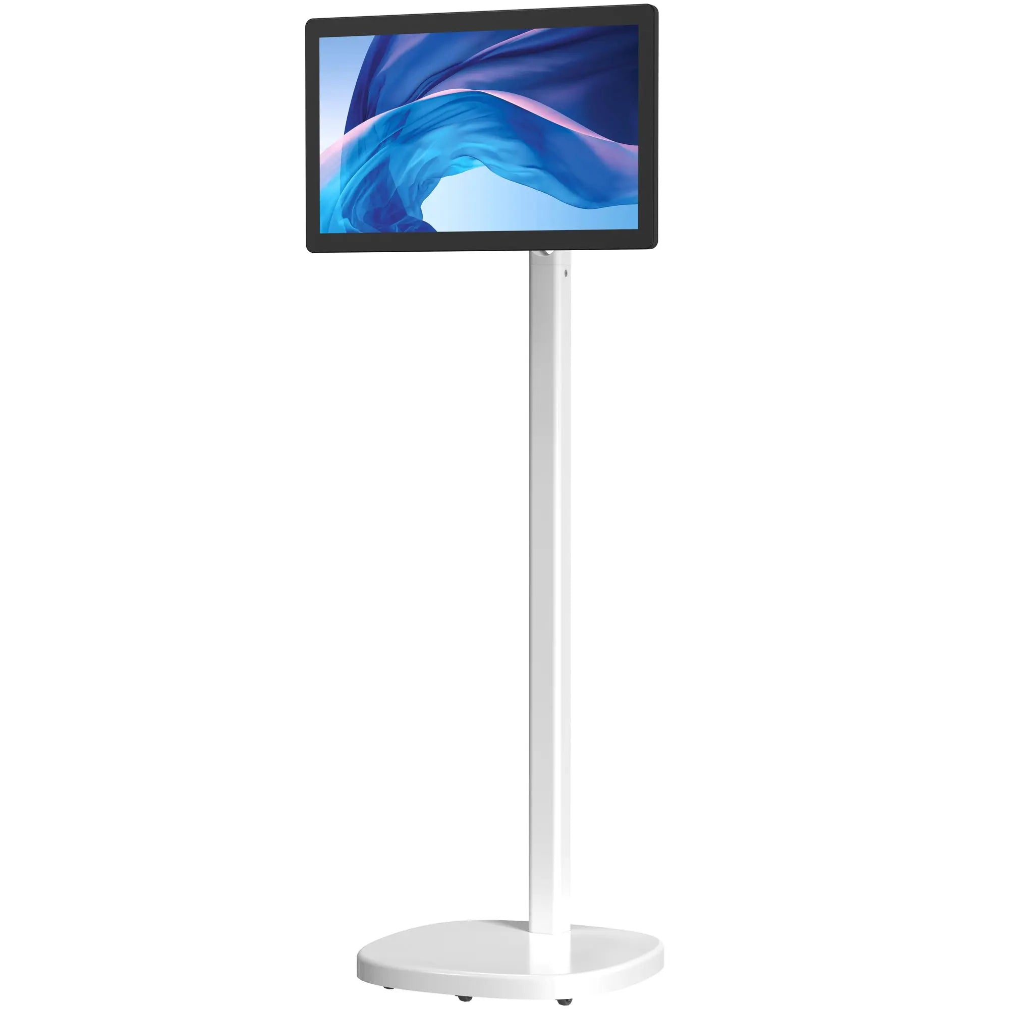 Adjustable Mobile Rolling Spring Floor Stand for Displays up to 22 lbs - Perfect for Trade Shows, Retail Stores, and Exhibitions