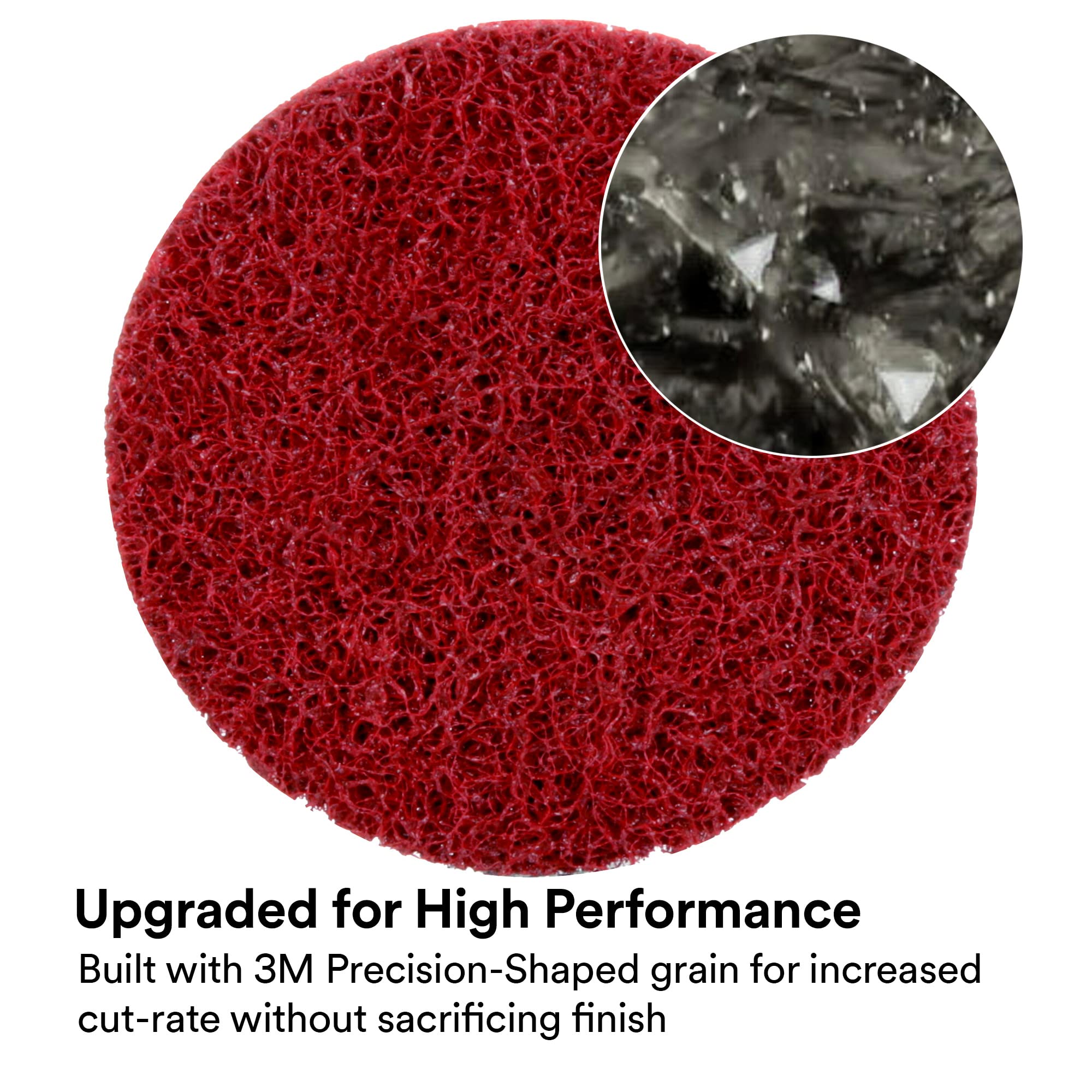 Scotch-Brite Precision Surface Conditioning Disc - Roloc TR, Very Fine Ceramic Nonwoven Fiber, 3 Inch, 1000/Case Bulk Pack - Ideal for Metal Finishing, Deburring & Surface Prep in Automotive & Industrial Applications