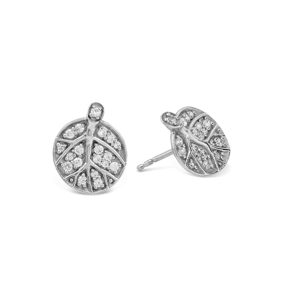 Exquisite Botanical Leaf Earrings with Genuine Diamonds - Elegant Nature-Inspired Jewelry for Women - Perfect for Weddings, Parties & Everyday Wear