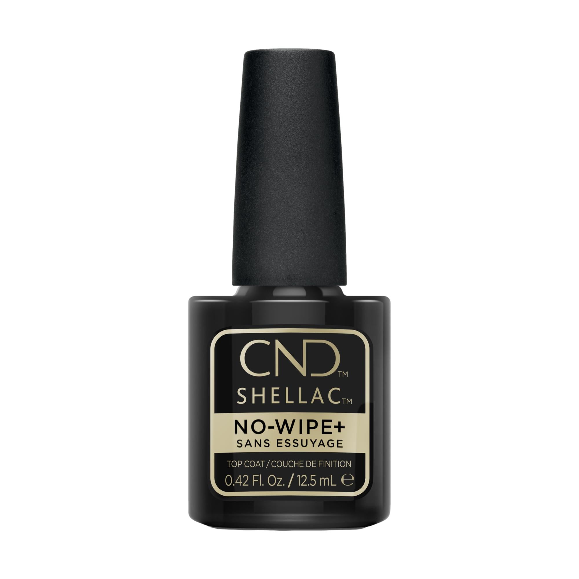CND Shellac No Wipe Top Coat - Long-Lasting Gel Nail Polish Sealer for Salon-Quality Manicures at Home | Perfect for Nail Art, French Tips & UV/LED Curing
