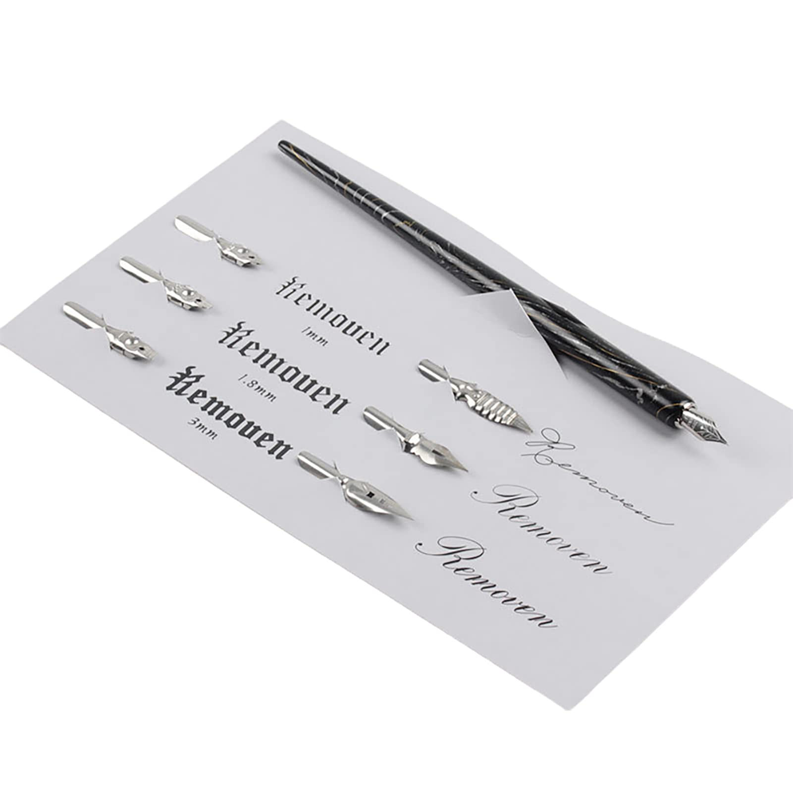 Premium Calligraphy Nib Holder Set - Fine Workmanship, Elegant & Practical Dip Pen Kit for Beginners & Professional Calligraphers (Black) - Perfect for Wedding Invitations, Hand Lettering & Art Projects
