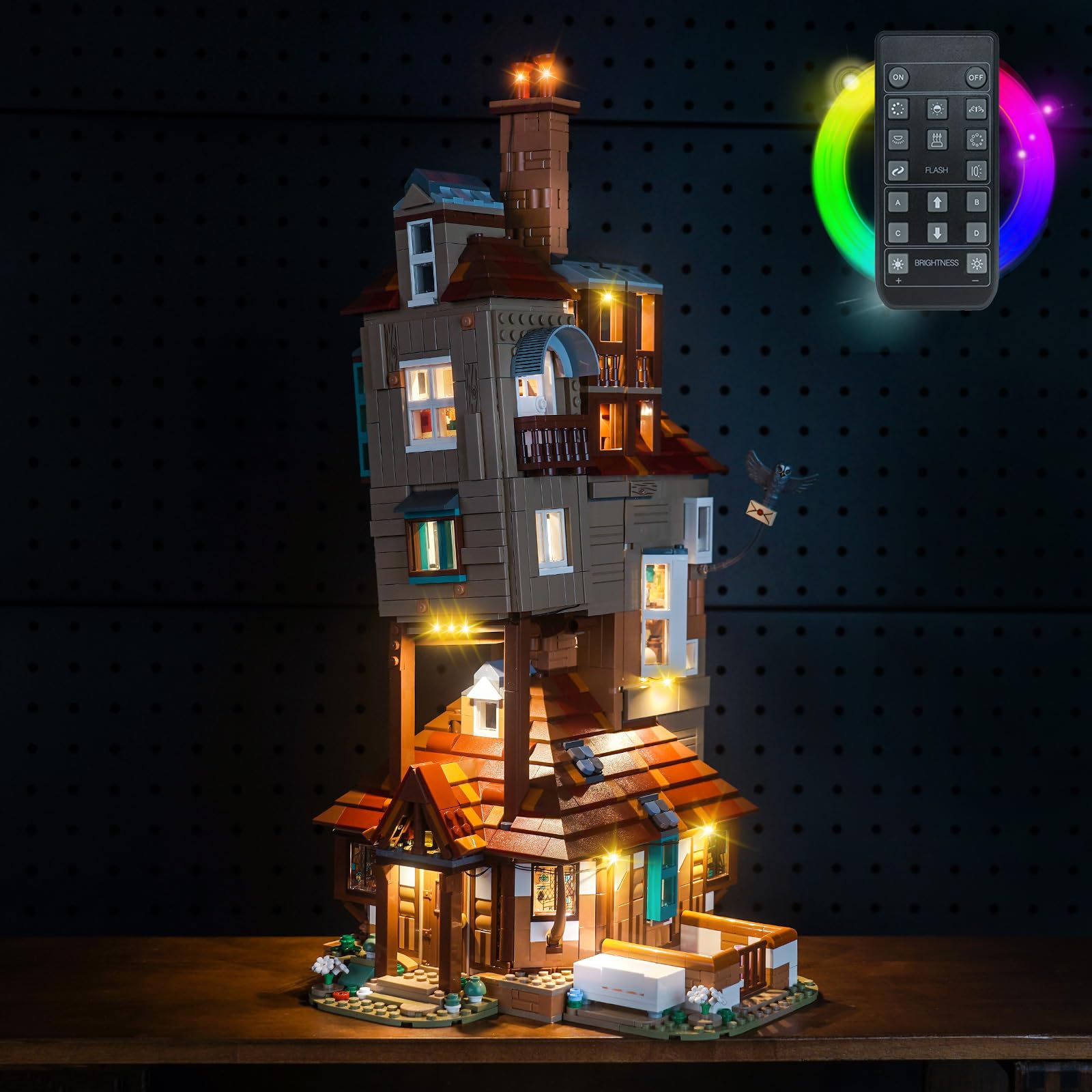 Remote Control LED Light Kit for Lego 76437 The Burrow – Collectors' Edition | Compatible Lighting Set for Creative Building Toys | Perfect for Display & Nighttime Play