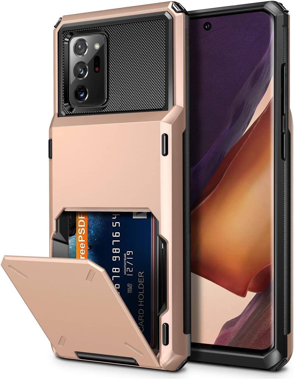 Samsung Galaxy Note 20 Ultra 5G Case - Wallet Flip Cover with 4 Card Slots & Credit Card Holder | Protective Armor Phone Case for Business & Travel Use
