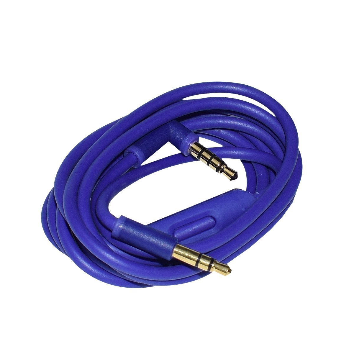 Purple Replacement Inline Mic Remote Extension Audio Cable for Beats by Dr. Dre Solo/HD/2/Studio Wireless/Pro/Detox/Mixr/Executive/Pill Headphones - Compatible with iPhone, Android & Gaming Headsets (3.5mm Jack) - Perfect for Music, Calls & Online Meetings