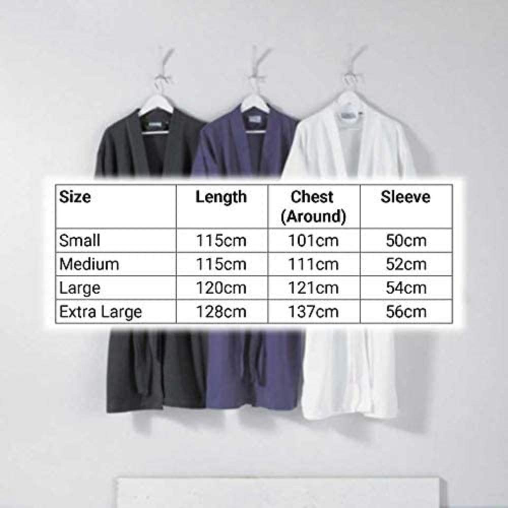 Luxury 100% Cotton Kimono Waffle Bathrobe for Women & Men - Soft Spa Robe for Home, Hotel & Beach Use