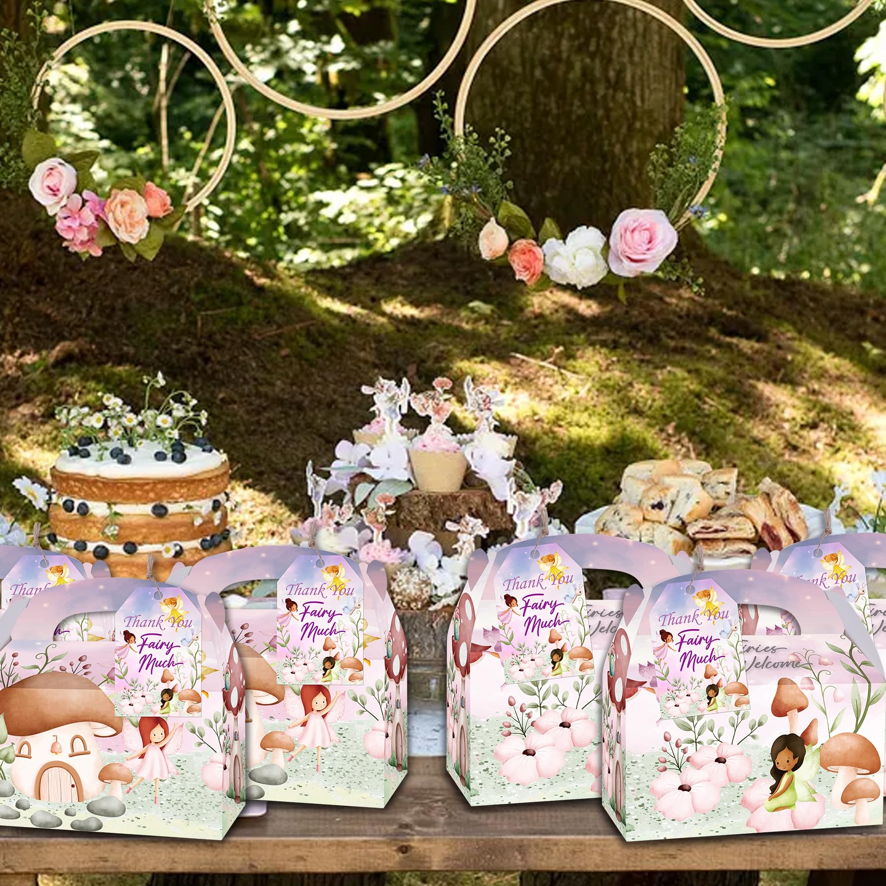 Fairy Tale Party Favor Boxes 12 Pcs - Kids Birthday & Baby Shower Supplies for Gift Giving