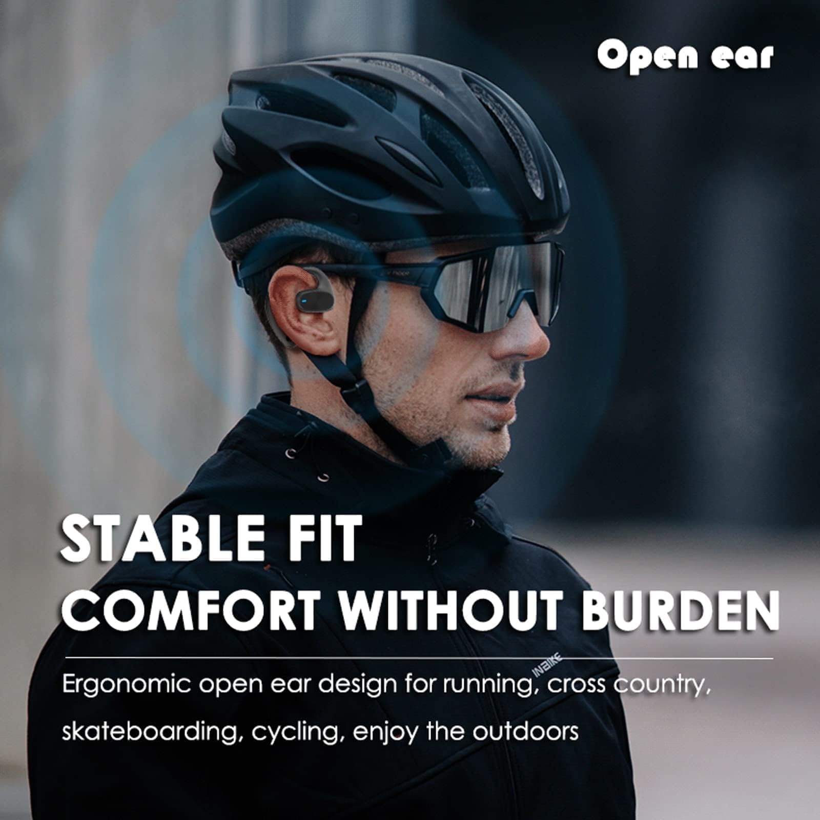 Open Ear Wireless Bluetooth Headphones for Running & Gym - Sweatproof Air Conduction Earbuds with Secure Ear Hooks for Cycling, Workouts & Outdoor Sports | Perfect for Jogging, Training & Active Lifestyles