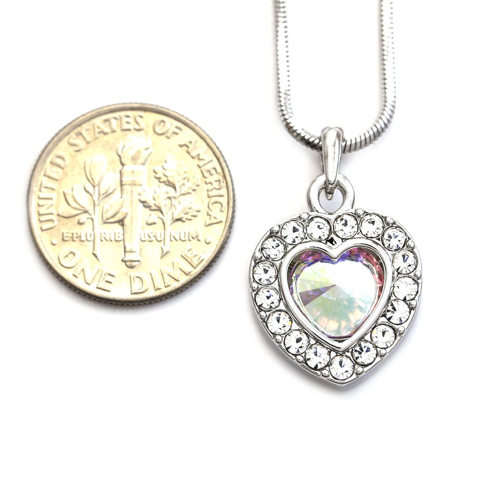 Valentine's Day & Mother's Day Heart Pendant Necklace - Sterling Silver Charm Jewelry Gift for Women - Perfect for Anniversary, Birthday & Romantic Occasions