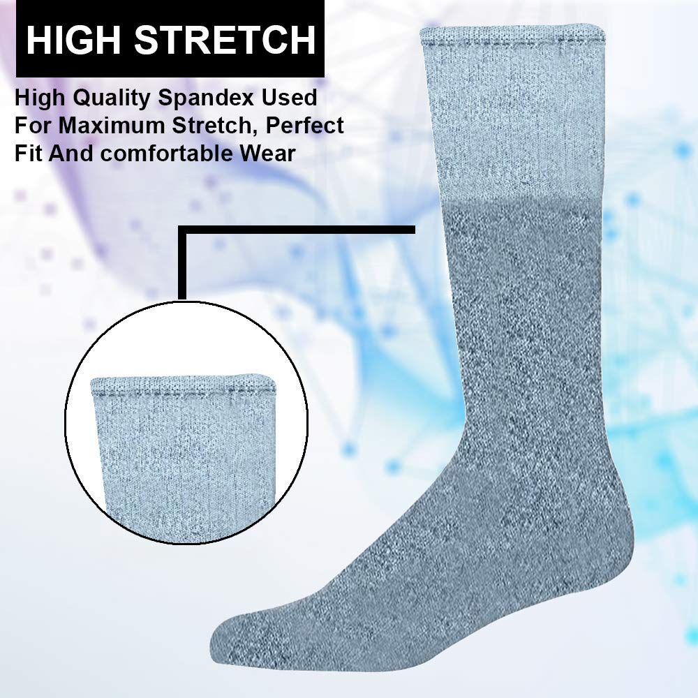 Yacht & Smith 28 Inch Men's Long Cotton Tube Socks - Bulk Wholesale (Size 10-13) for Running, Basketball & Outdoor Sports