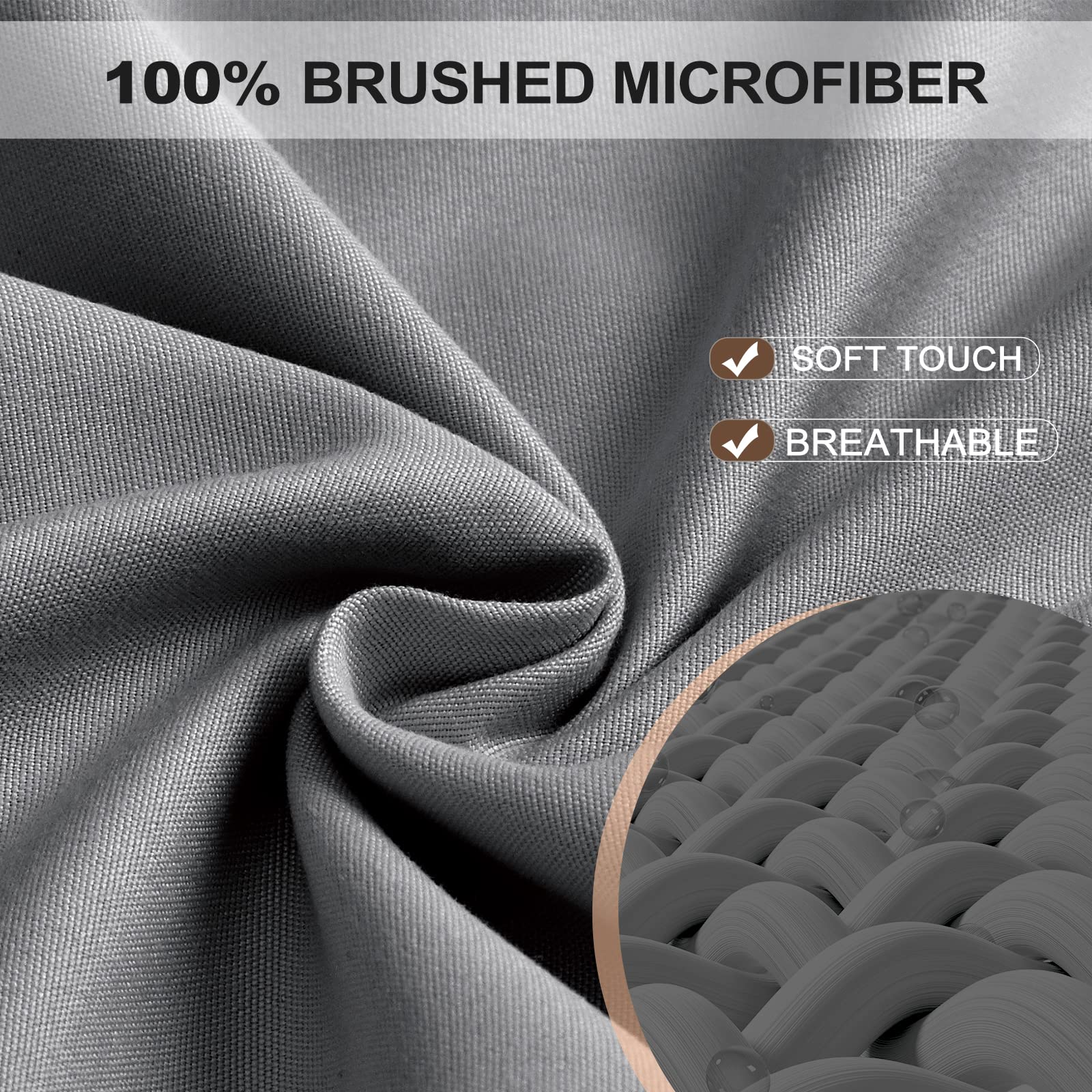 Premium King Size Fitted Sheet - Hotel Quality Deep Pocket Cooling Bed Sheet - Ultra Soft Brushed Microfiber - Breathable & Wrinkle Resistant - Perfect for King Beds (Dark Grey) - Ideal for Home, Hotel & Guest Room Comfort