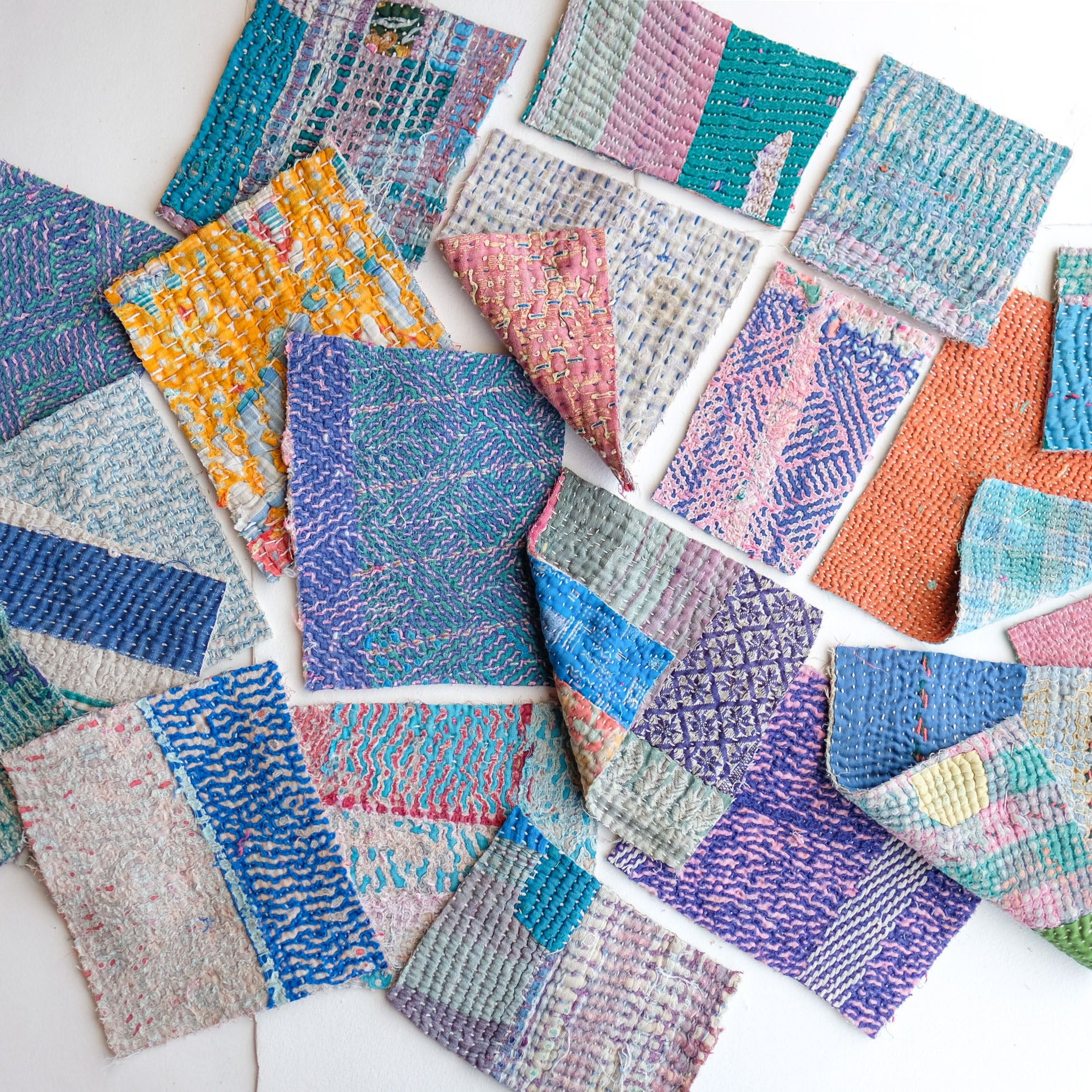 Handmade Kantha Quilt Patchwork Sets - Boho Chic Bedspreads & Throw Blankets for Cozy Home Decor, Boho Bedroom, and Yoga Meditation Spaces
