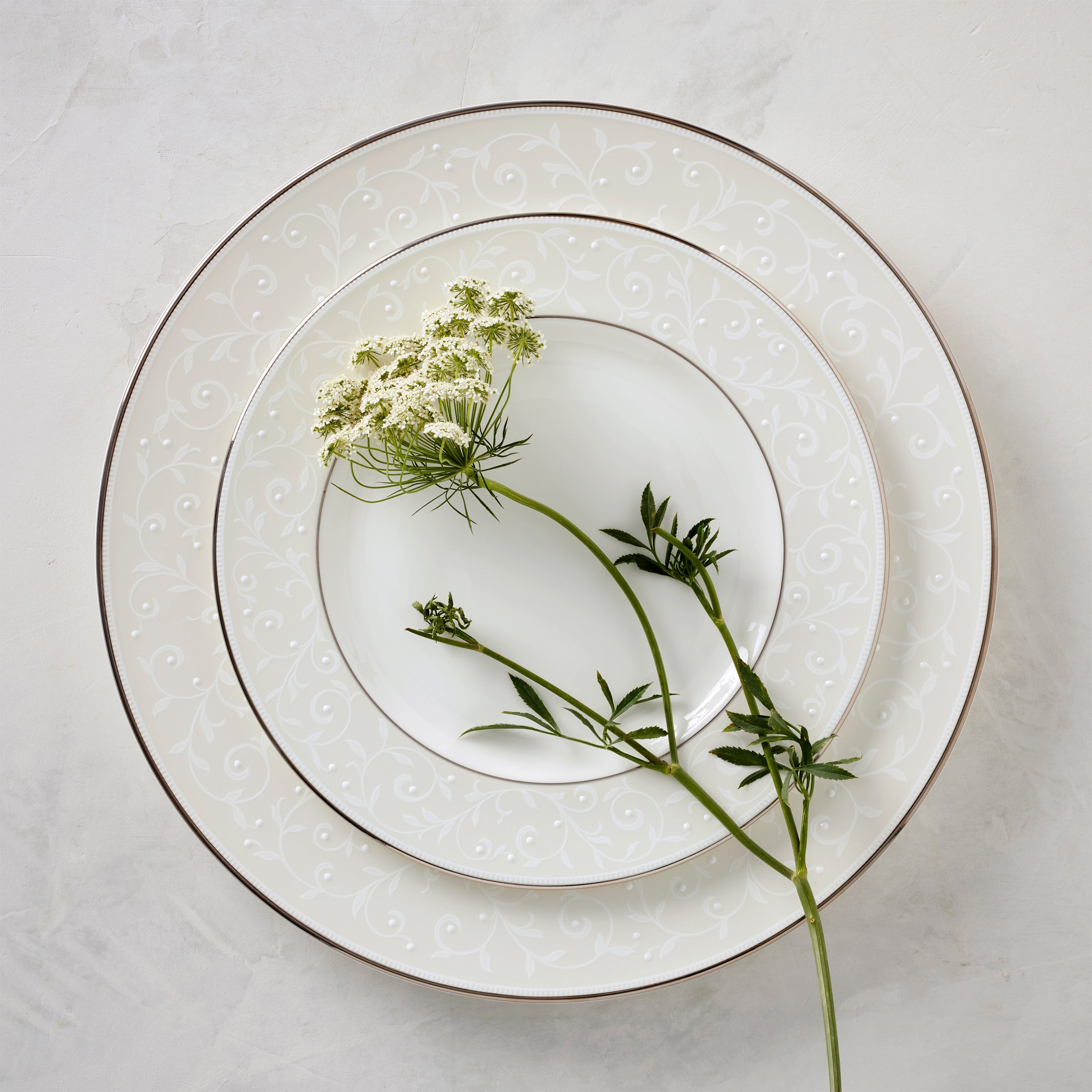 Opal Innocence 5-Piece Dinnerware Set - Elegant Bone China Plates, Bowls & Cups for Formal Dining & Special Occasions
