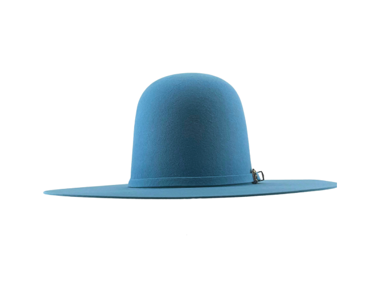 Rock'em 4X Sky Blue Open Crown Felt Cowboy Hat for Men - Western Rodeo, Country Music Festivals & Outdoor Adventures