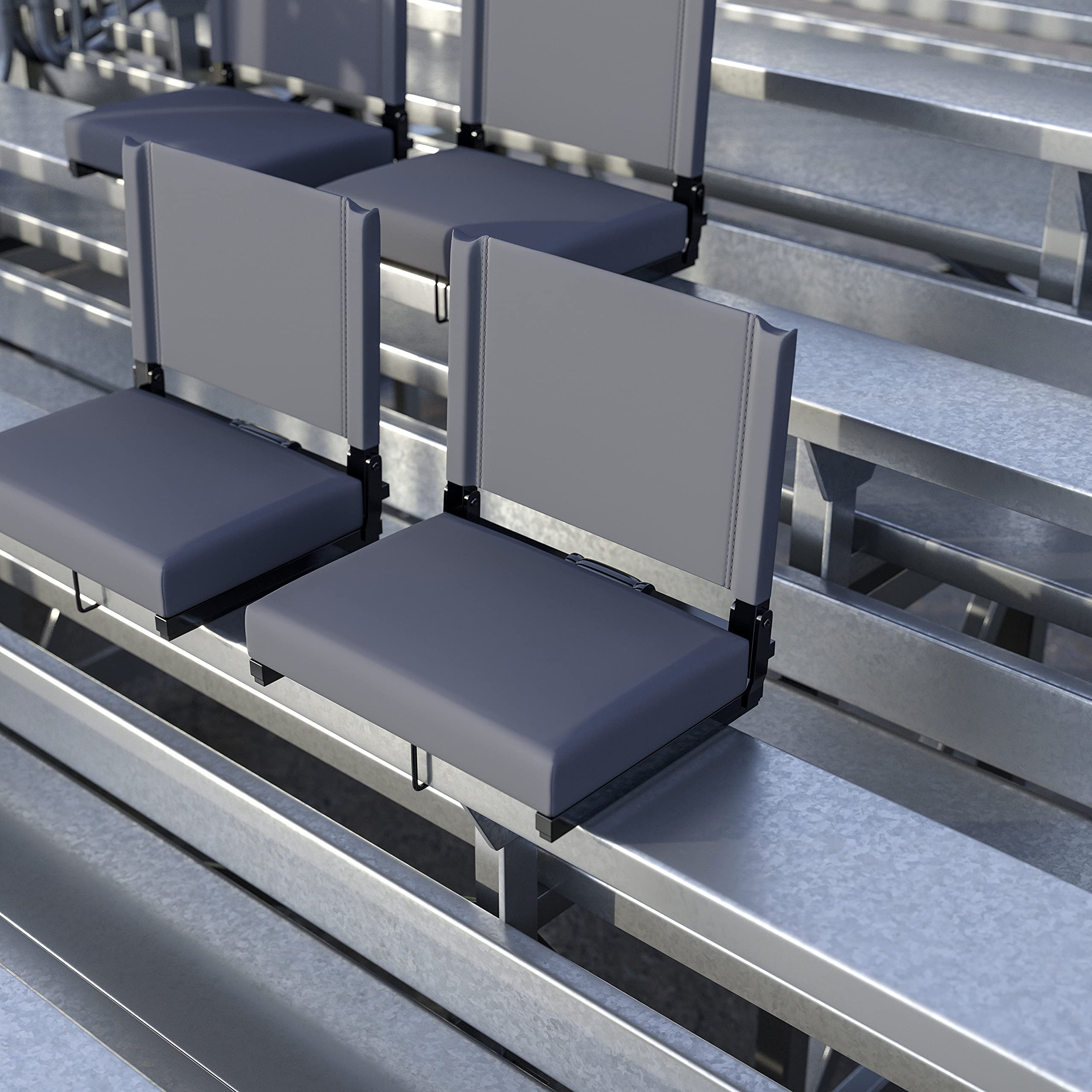 Ultra-Comfortable Lightweight Stadium Chair with Padded Seat - Supports 500 lbs - Perfect for Sports Games, Concerts & Outdoor Events