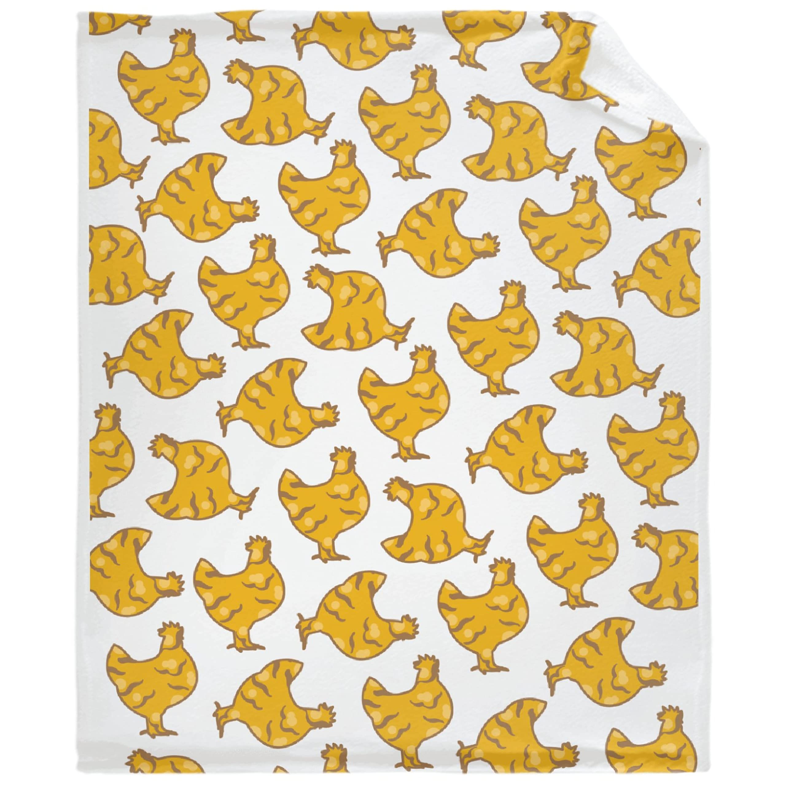 Fried Chicken White Throw Blanket - Ultra Soft Flannel Fleece Blanket for Gifts, Plush Lightweight Cozy Blanket for Couch, Sofa & Bed - All Season 80x60 Inch Blanket for Adults - Perfect for Movie Nights, Camping & Home Decor