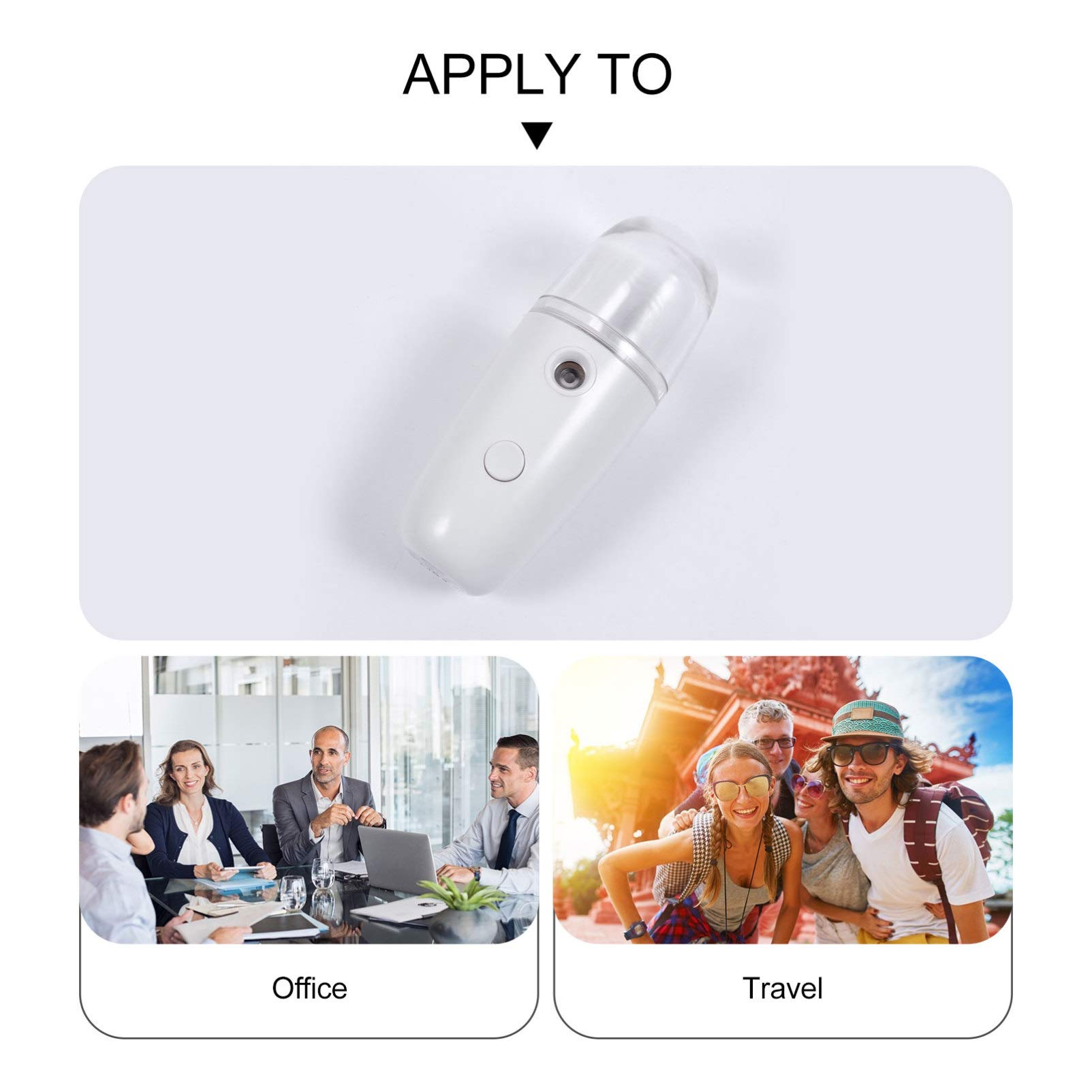 Beaupretty 2-Pack Hydrating Facial Mister Spray Bottle & Mini Steamer - Portable Handheld Face Mist Sprayer for Eyelash Cleaning, Skin Hydration | Travel-Friendly Plastic Sprayer for Home, Spa & On-The-Go Use
