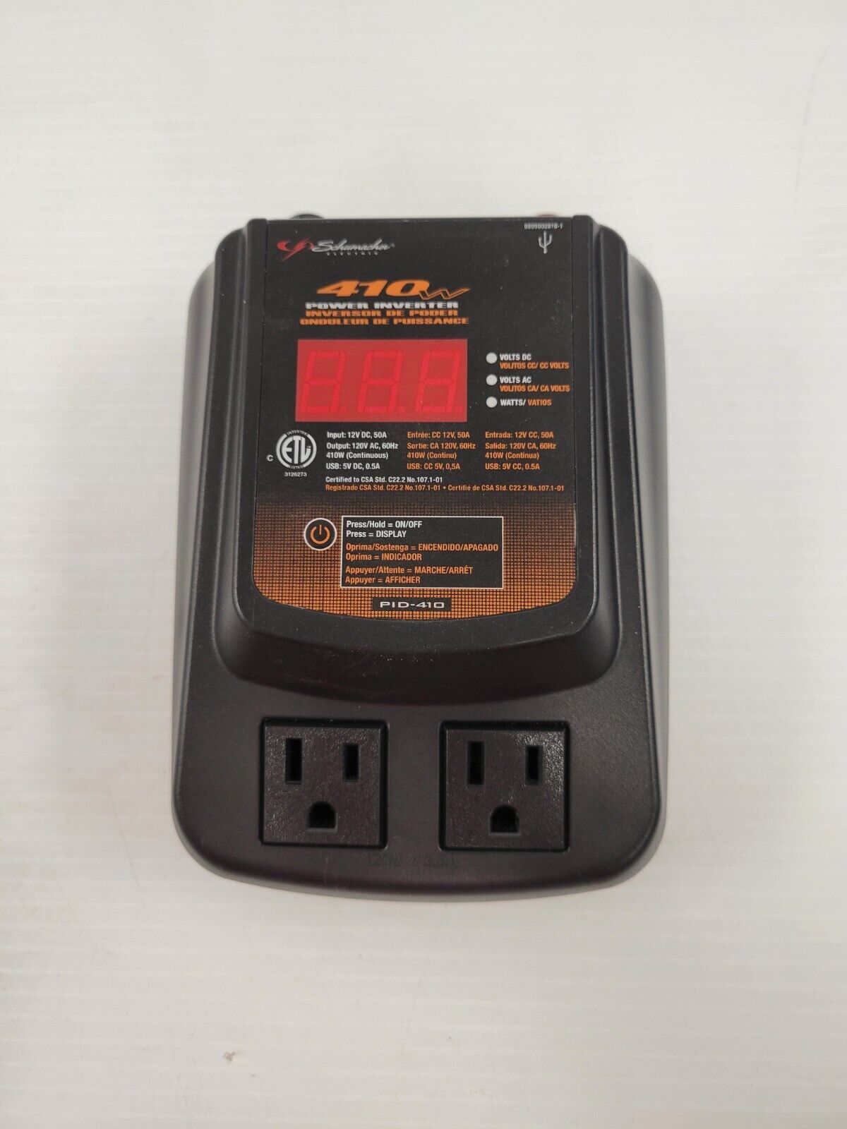 Schumacher 0899002818 1 Inverter - 150W Power Inverter for Car, Truck, RV | DC 12V to AC 110V Converter with USB Port | Perfect for Charging Laptops, Phones & Small Appliances on Road Trips & Camping