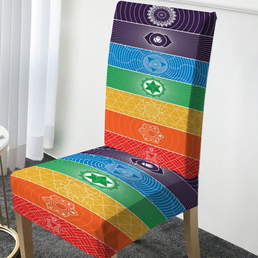 Chakra Yoga Chair Cover - Breathable & Non-Slip Meditation Seat Cover for Home, Office & Yoga Studio - Perfect for Meditation, Relaxation & Spiritual Practice