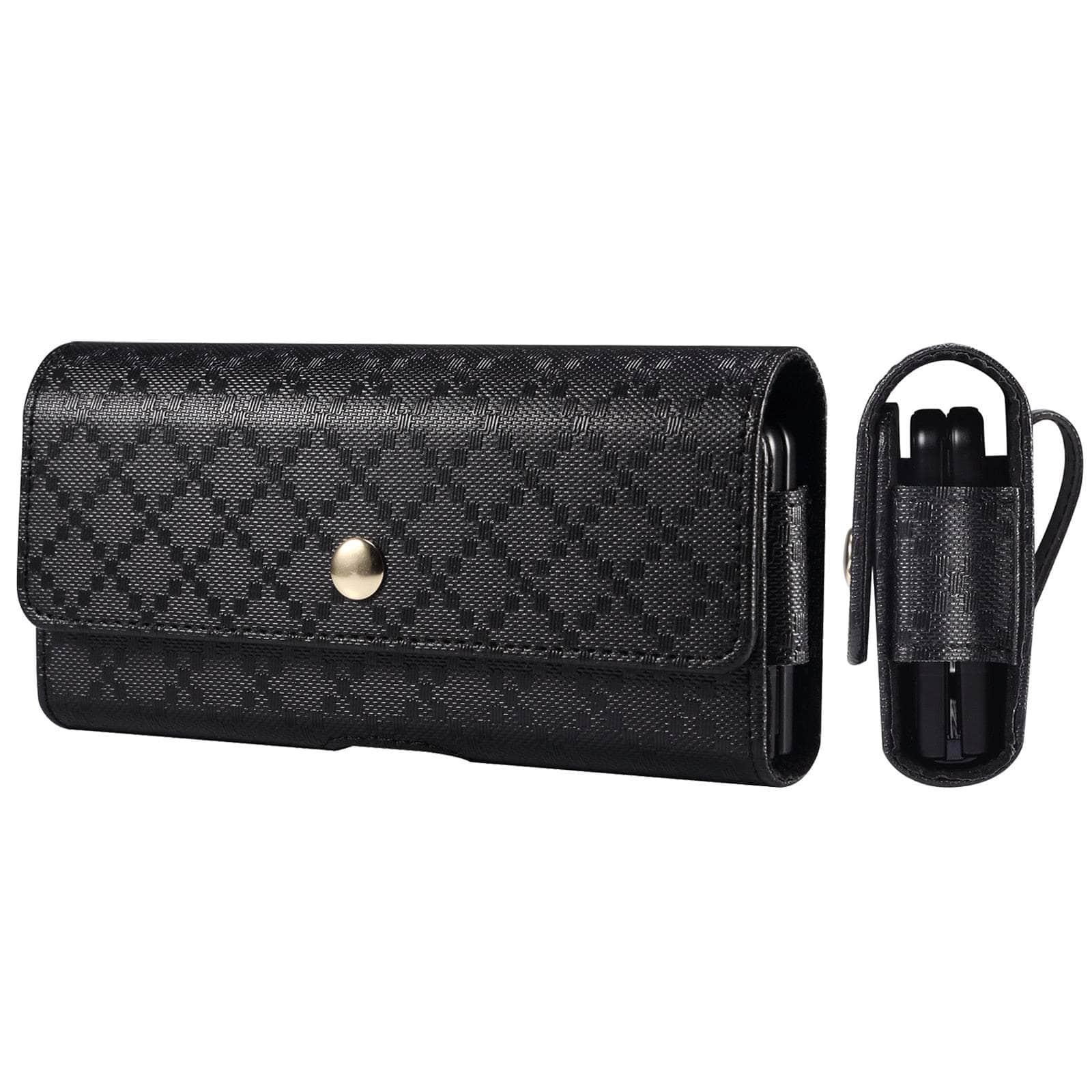 Samsung Galaxy Z Fold 5 Leather Belt Clip Case - Premium Protective Cover with Secure Clip for Business & Outdoor Activities