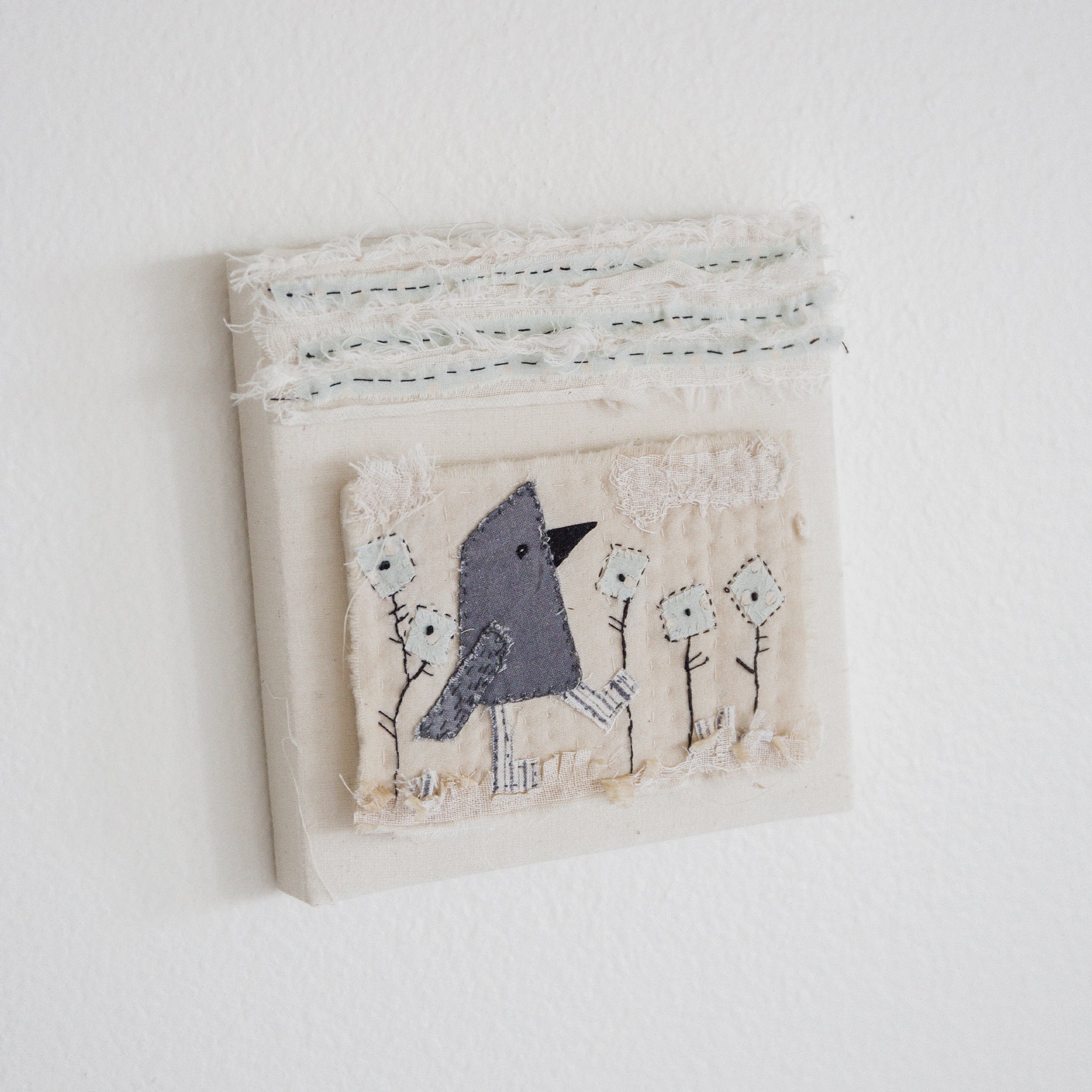 Hutch Studio Birds the Word Fabric Art Collection | Bird Feet Wall Decor for Home & Office | Perfect for Living Room, Bedroom, or Nursery