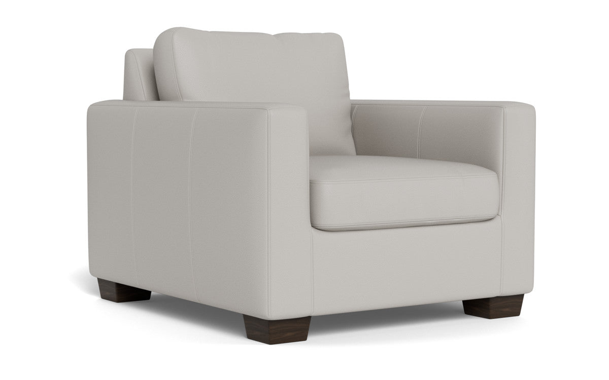 Track 36 Genuine Leather Armchair - Modern Office Chair & Living Room Accent Piece for Home Decor