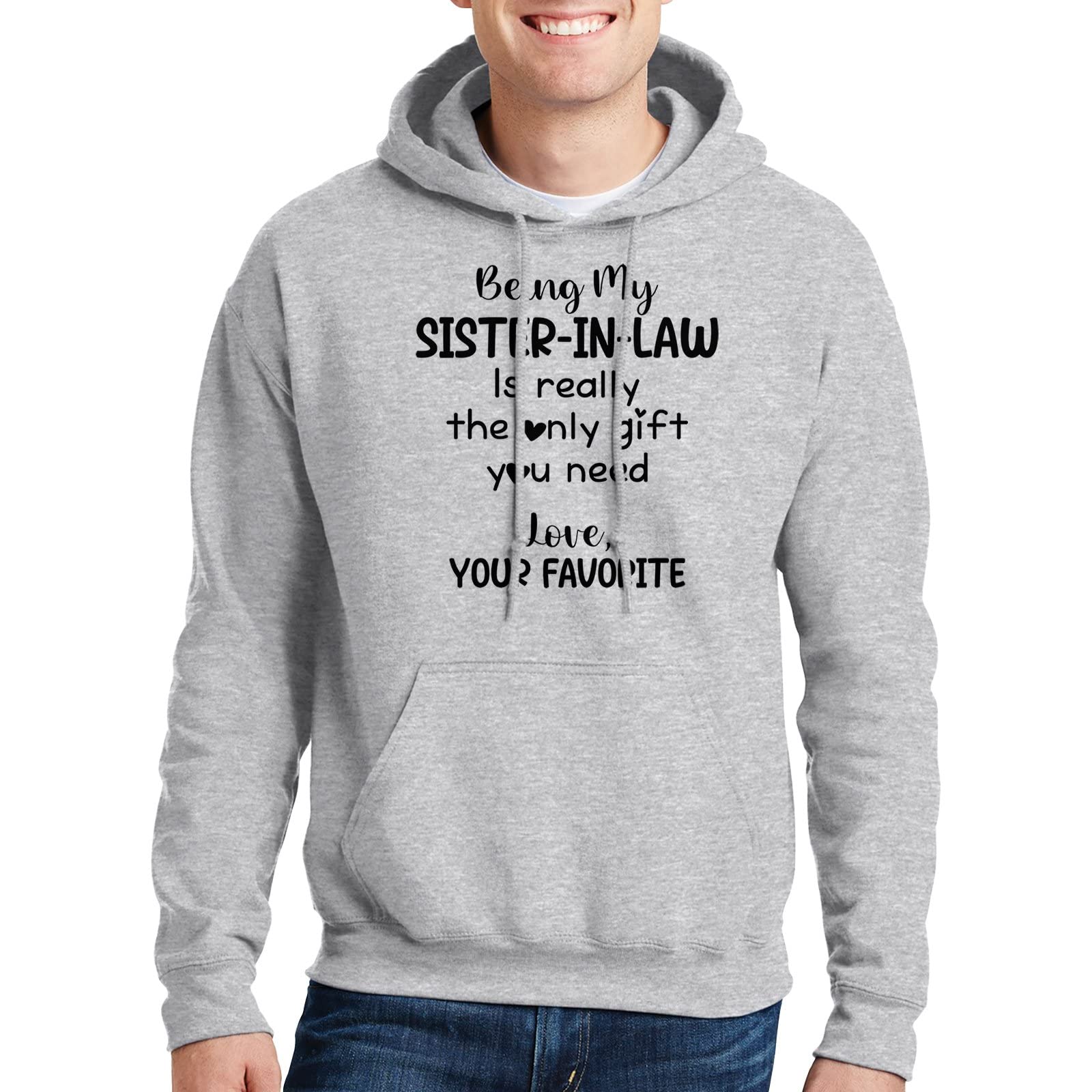 Best Sister-in-Law Pullover Hoodie - Soft Long Sleeve Sweatshirt Gift for Women - Perfect for Christmas, Birthday & Family Reunions