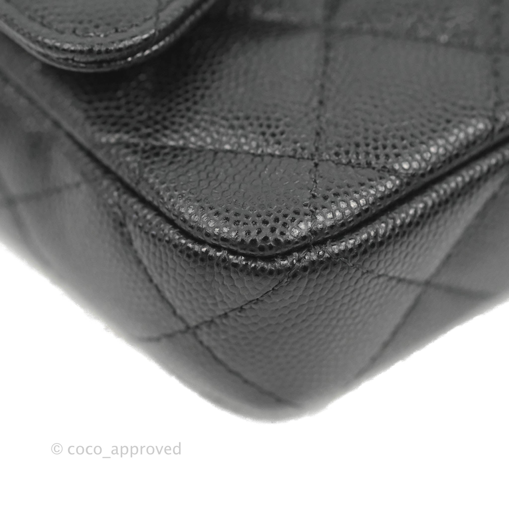 Chanel Classic Flap Phone Holder With Chain - Black Caviar Leather & Gold Hardware 22A - Luxury Phone Crossbody Bag for Women, Perfect for Parties & Daily Use