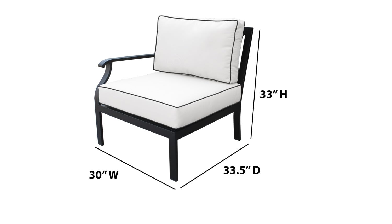 TK Classics Kathy Ireland Madison Ave. 2-Piece Aluminum Patio Furniture Set in Navy - Outdoor Dining Set for Garden, Poolside & Backyard Relaxation