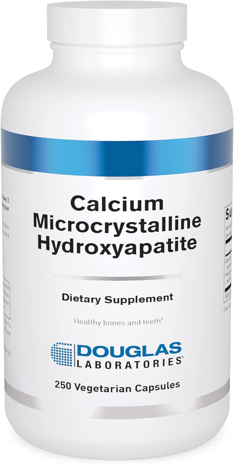 Douglas Labs Calcium Microcrystalline Hydroxyapatite Capsules - 250 Count | Bone & Joint Support Supplement | Ideal for Osteoporosis Prevention & Dental Health