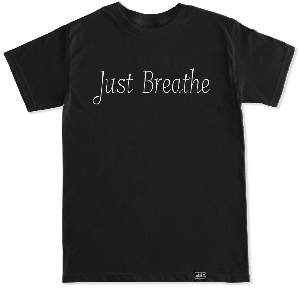 FTD Apparel Men's Just Breathe Graphic T-Shirt - Soft Cotton Tee for Casual Wear, Gym & Everyday Comfort