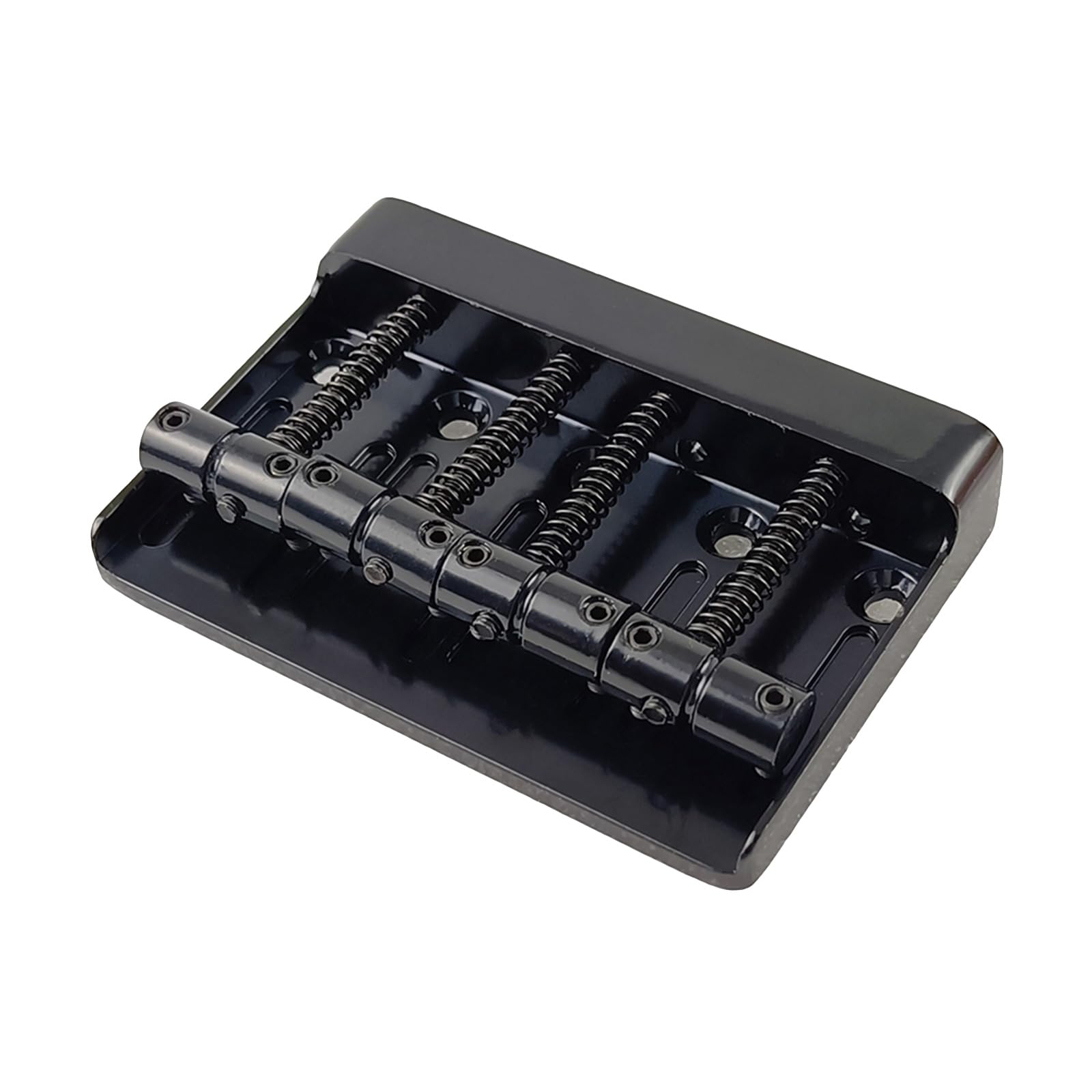 4 String Bass Guitar Bridge - Heavy Duty Metal Fixed Hardtail Tailpiece with Mounting Screws - Replacement Bridge for Electric Bass Guitar - Perfect for DIY Repairs, Upgrades & Professional Setups - Ideal for Rock, Jazz & Studio Recording