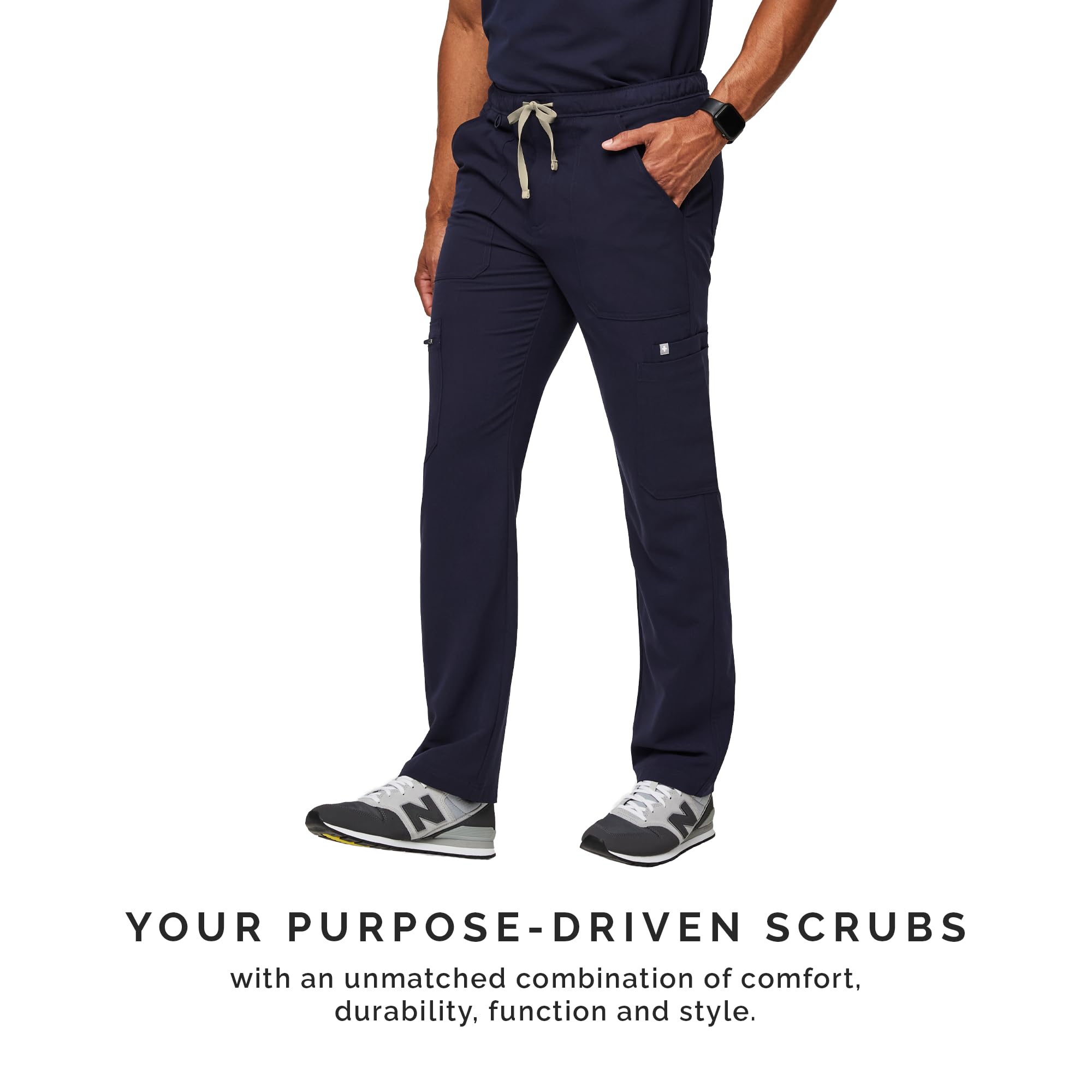FIGS Cairo Cargo Scrub Pants for Men - Classic Straight Leg Medical Scrubs with 9 Pockets | 4-Way Stretch Fabric | Anti-Wrinkle & Comfort Fit | Perfect for Doctors, Nurses & Healthcare Professionals