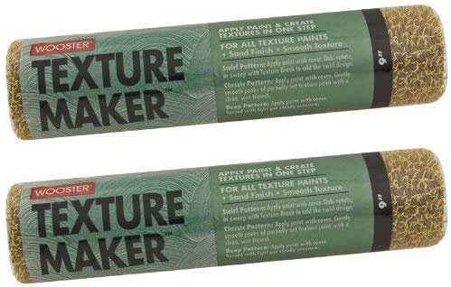Wooster Brush R233-9 Texture Maker Roller Cover, 9-Inch 2 Pack - Perfect for DIY Wall Texturing & Home Renovation Projects