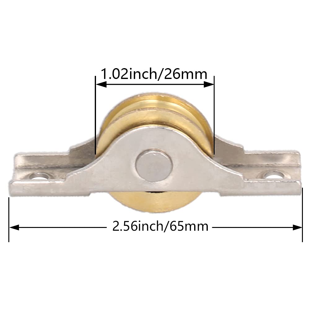 **Auniwaig 26mm Closet Door Roller Wheels - 5Pcs Copper Sliding Door Rollers with Electroplated Stainless Steel Shell for Wardrobe, Cupboard, Closet & Window Tracks - Smooth & Durable Furniture Hardware Replacement**    *(Ideal for DIY repairs, sliding door maintenance, wardrobe upgrades, and smooth window pulley systems in homes, offices, or commercial spaces.)*