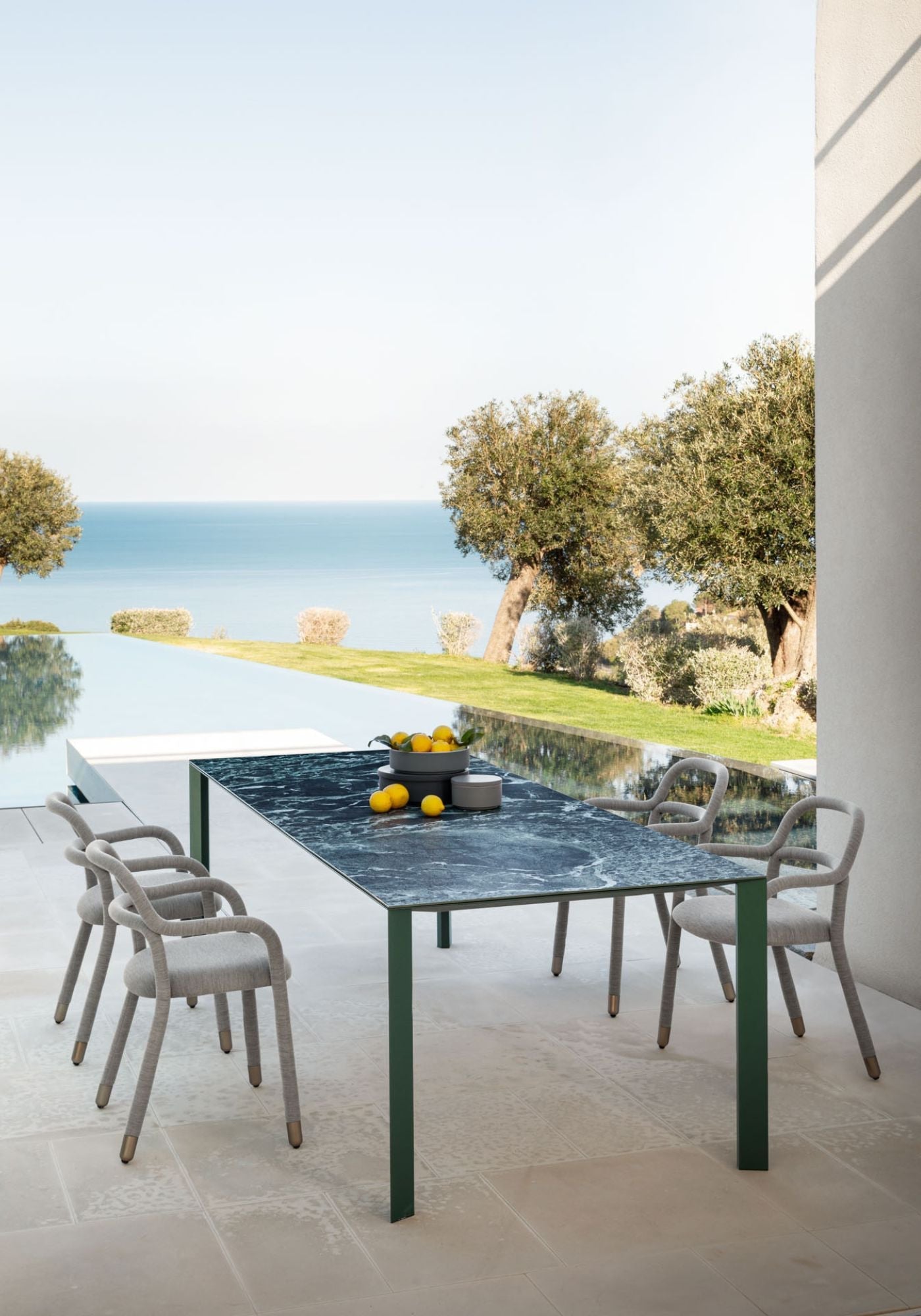 Midj Akashi Solid Wood Dining Table - 6 Seater Fixed Length Modern Kitchen Table for Family Gatherings & Dinner Parties