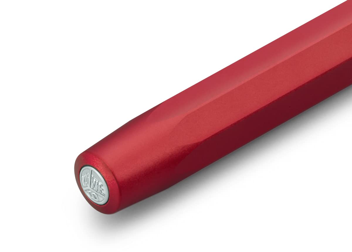 Kaweco AL SPORT Deep Red Aluminum Gel & Ballpoint Pen - Classic Design with 0.7mm Ceramic Ball Rollerball Refill (13cm) - Perfect for Office, Journaling & Everyday Carry