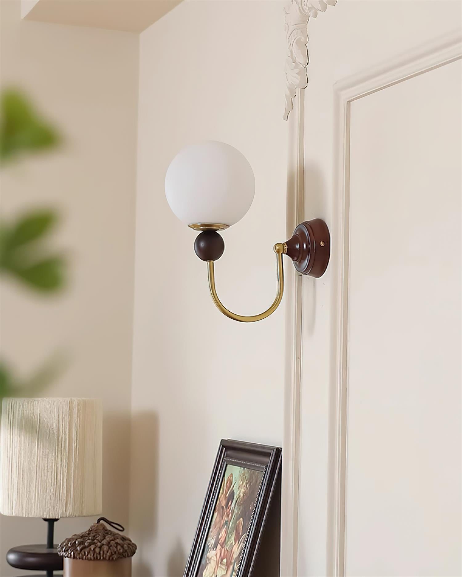Pittock Modern Wooden Wall Lamp - Handcrafted Wood Wall Sconce Light Fixture for Bedroom, Living Room, and Hallway Decor